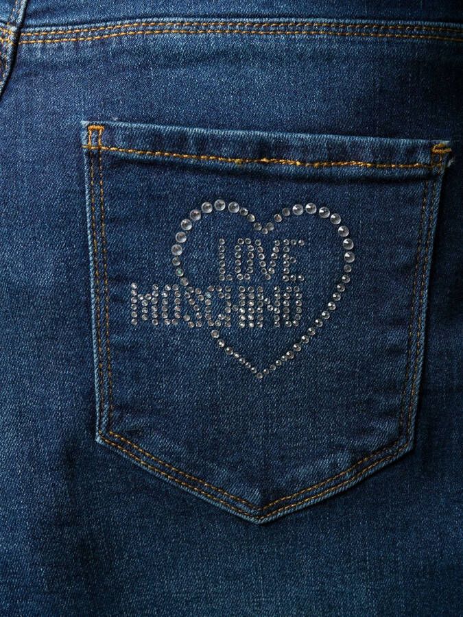 Love Moschino Jeans met stras Blauw