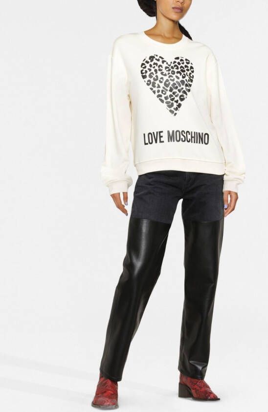 Love Moschino Katoenen sweater Beige