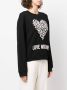 Love Moschino Zwarte Katoenen Sweatshirt met Detail Black Dames - Thumbnail 6