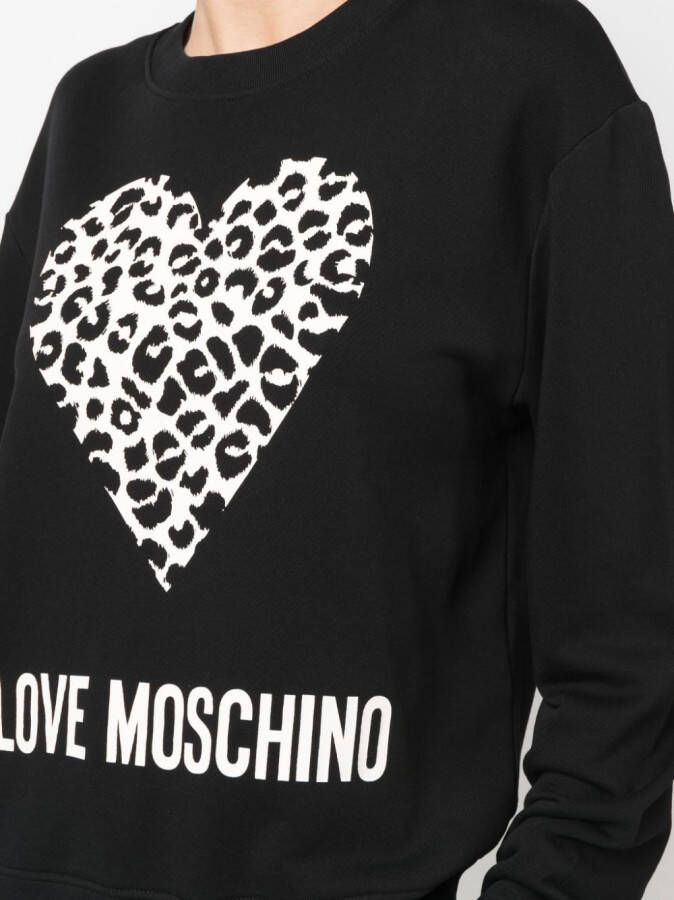 Love Moschino Katoenen sweater Zwart