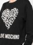 Love Moschino Zwarte Katoenen Sweatshirt met Detail Black Dames - Thumbnail 8