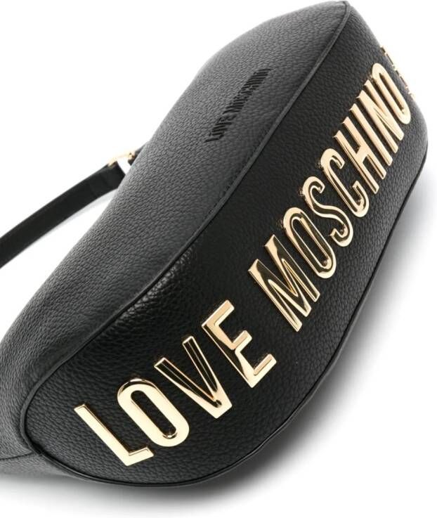 Love Moschino Schoudertas met logoplakkaat Zwart