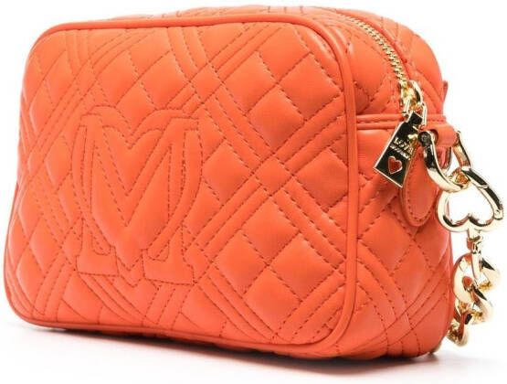 Love Moschino Boekentas met logoplakkaat Oranje