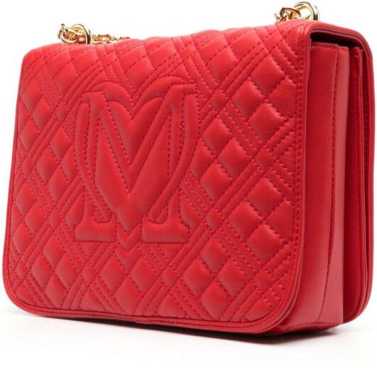 Love Moschino Schoudertas met logoplakkaat Rood