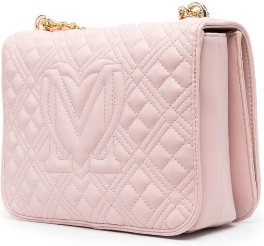 Love Moschino Schoudertas met logoplakkaat Roze