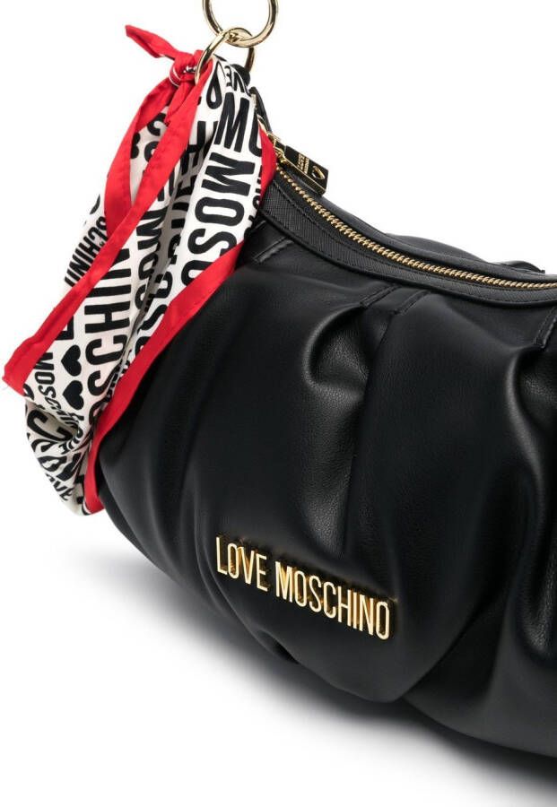 Love Moschino Shopper met logoplakkaat Zwart