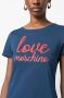 Love Moschino T-shirtjurk met logoprint Blauw - Thumbnail 5