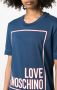 Love Moschino T-shirtjurk met logoprint Blauw - Thumbnail 5