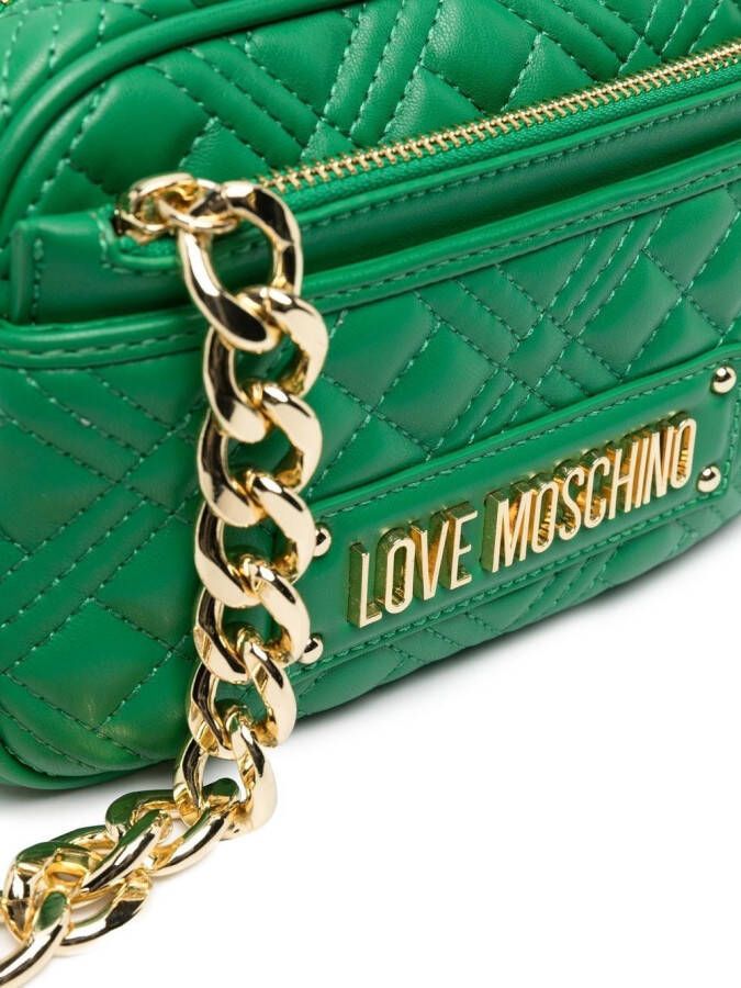 Love Moschino Gewatteerde crossbodytas Groen