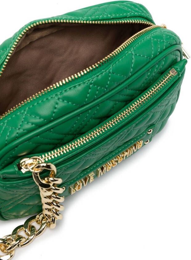 Love Moschino Gewatteerde crossbodytas Groen