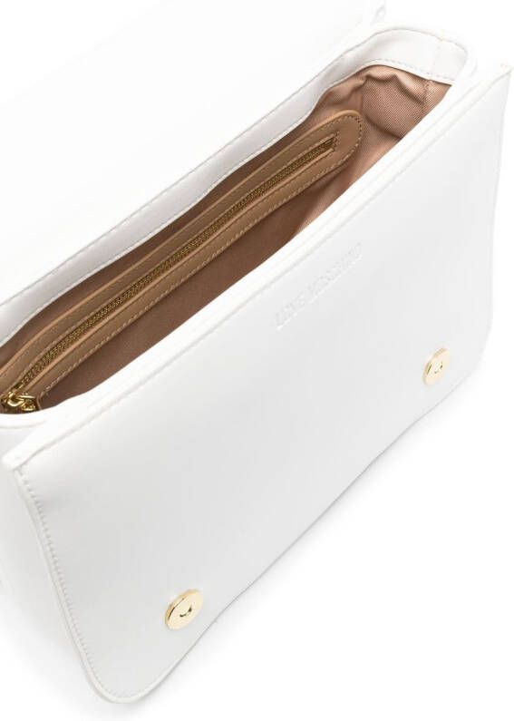 Love Moschino Schoudertas met logoplakkaat Wit