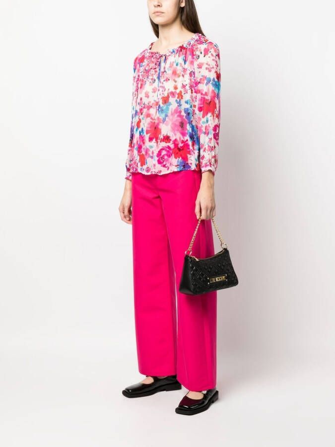 Love Moschino Schoudertas met logoplakkaat Zwart