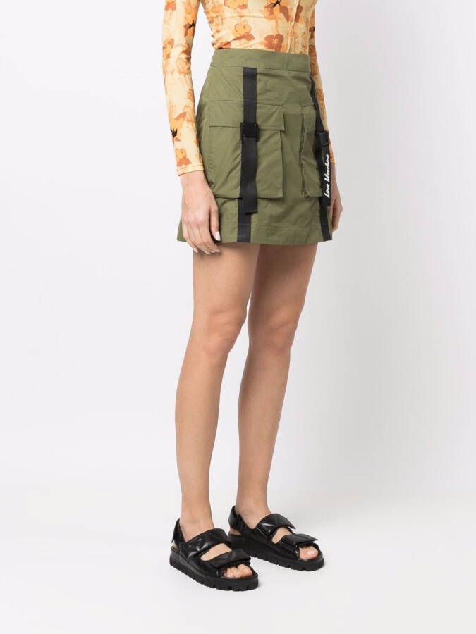 Love Moschino Rok met zakdetail Groen