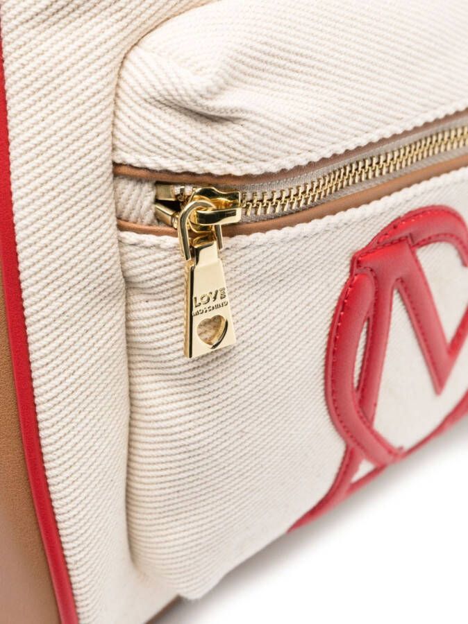 Love Moschino Rugzak met logopatch Beige