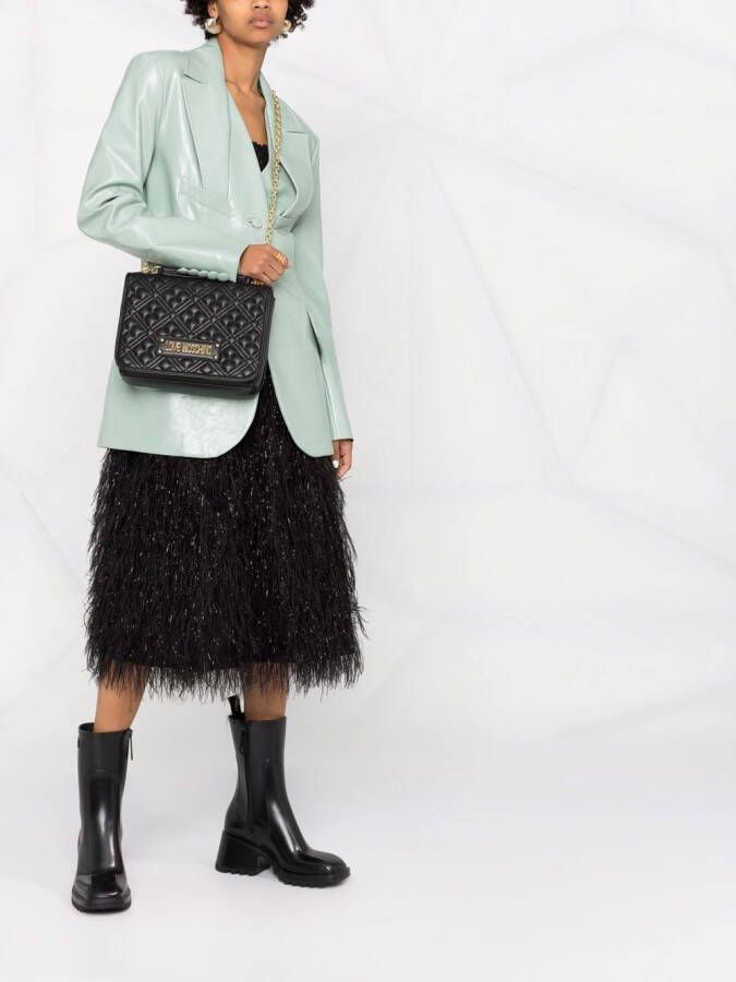 Love Moschino Schoudertas met logo Zwart