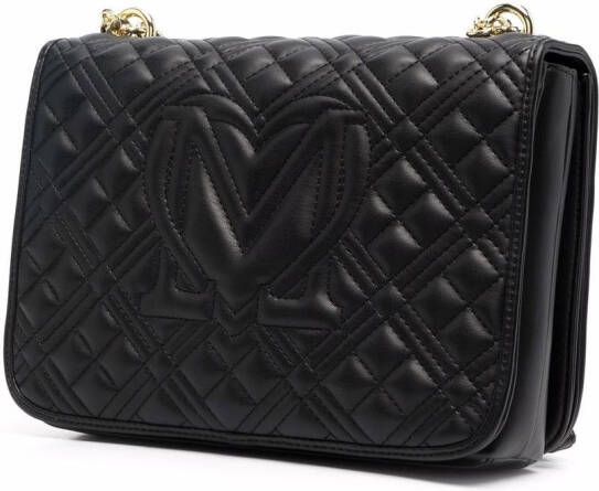 Love Moschino Schoudertas met logo Zwart