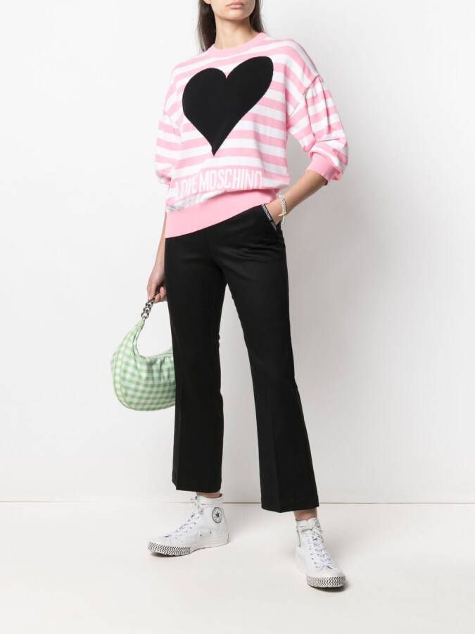 Love Moschino Sweater met logoprint Roze