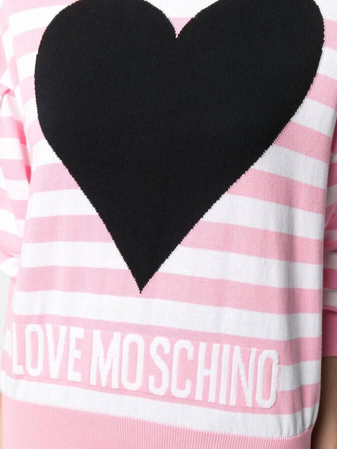 Love Moschino Sweater met logoprint Roze