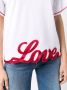 Love Moschino Witte Boxy Fit T-shirt met Gerimpelde Halslijn White Dames - Thumbnail 10