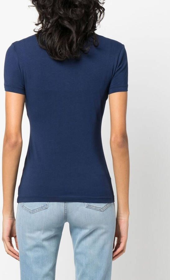 Love Moschino T-shirt met hartprint Blauw