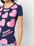 Love Moschino T-shirt met hartprint Blauw - Thumbnail 5