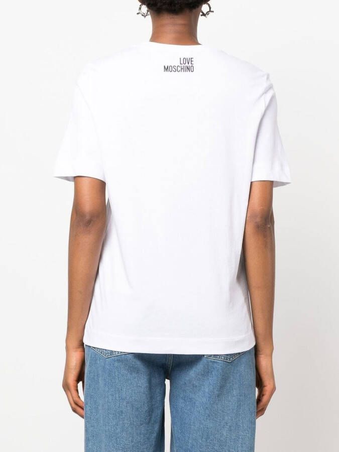 Love Moschino T-shirt met korte mouwen Wit