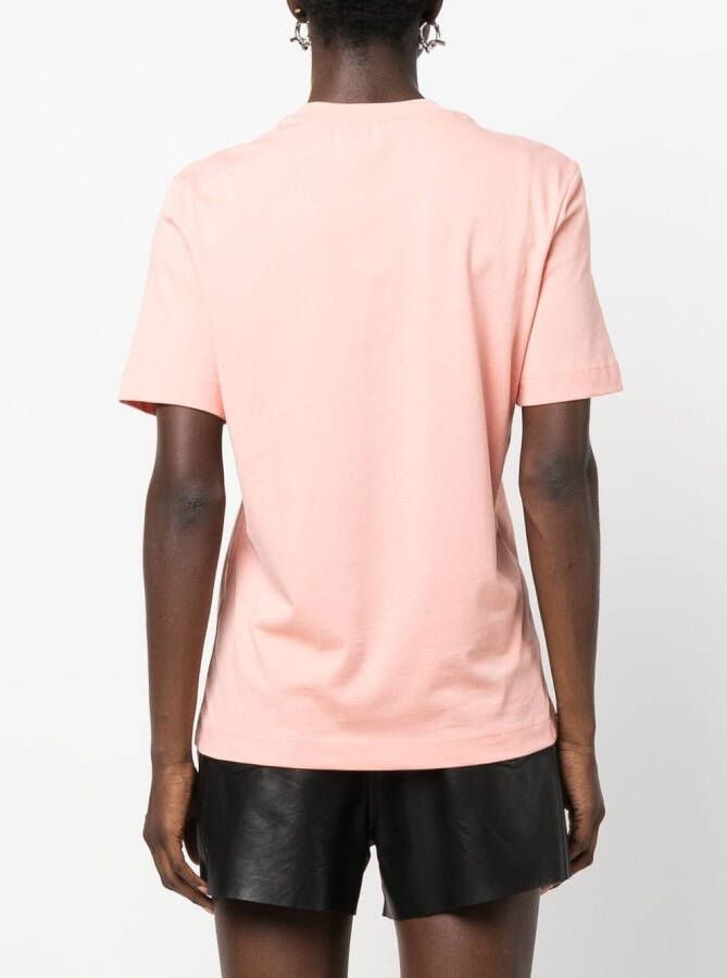 Love Moschino T-shirt met logopatch Roze