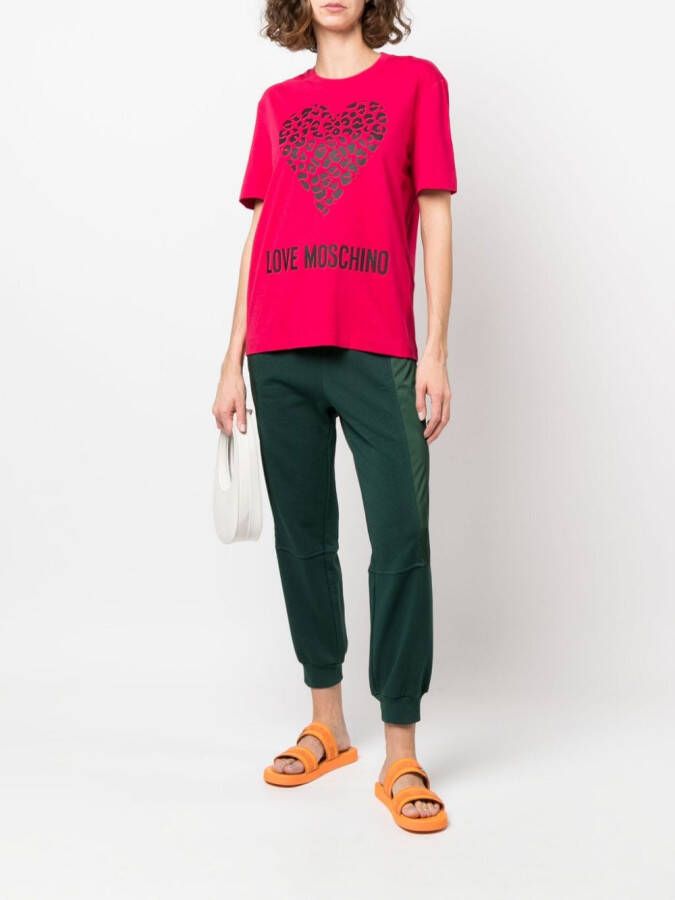 Love Moschino T-shirt met logoprint Rood