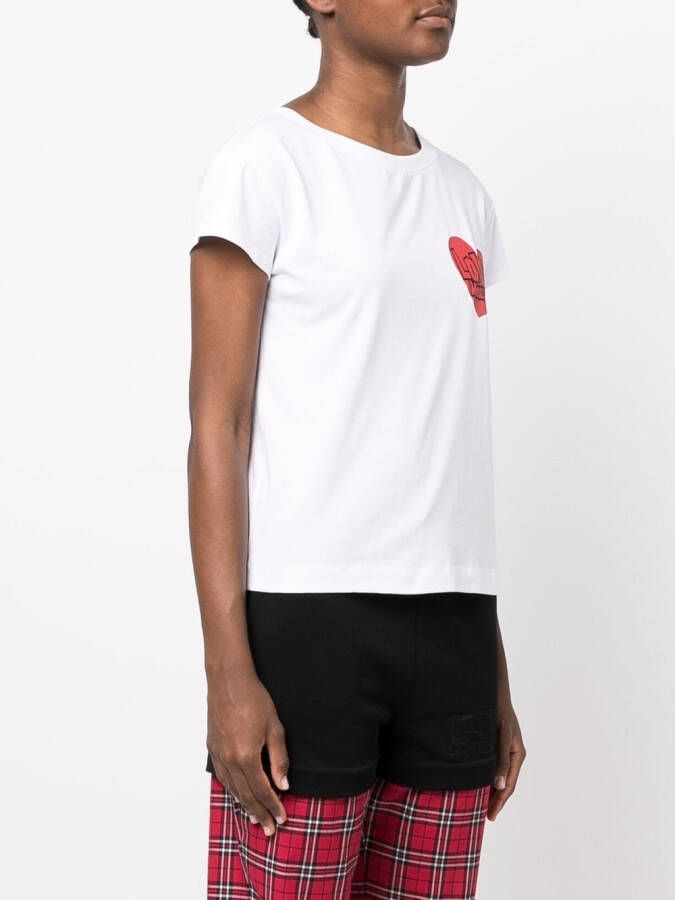 Love Moschino T-shirt met logoprint Wit