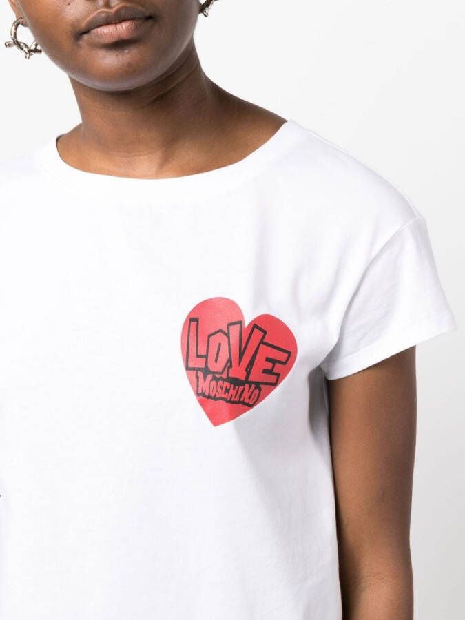 Love Moschino T-shirt met logoprint Wit