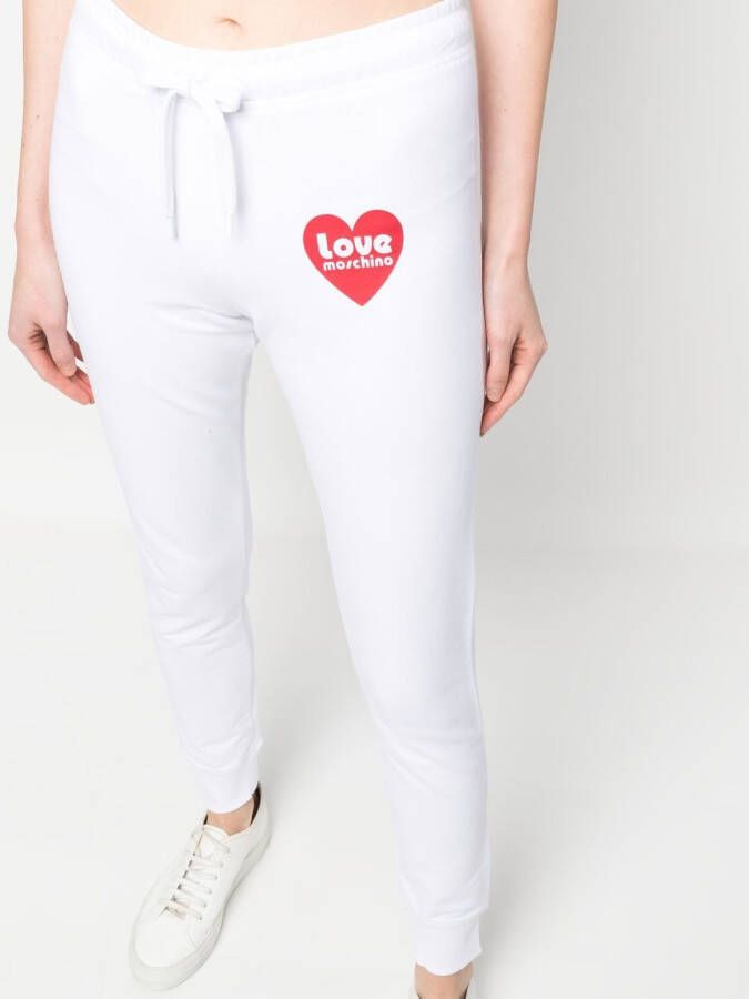 Love Moschino Trainingsbroek met logoprint Wit