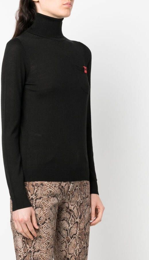 Love Moschino Trui met logopatch Zwart