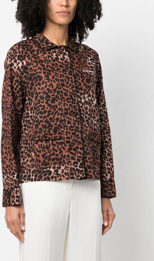 Love Stories Blouse met luipaardprint Bruin