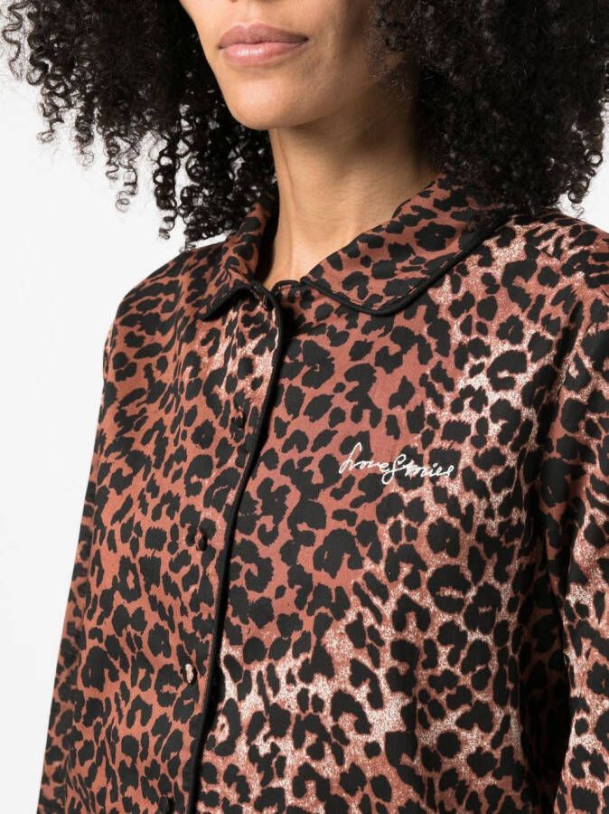 Love Stories Blouse met luipaardprint Bruin