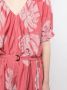 LOVEBIRDS Midi-jurk met bladapplicatie Roze - Thumbnail 5