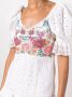 LoveShackFancy Broderie anglaise mini-jurk Wit - Thumbnail 5