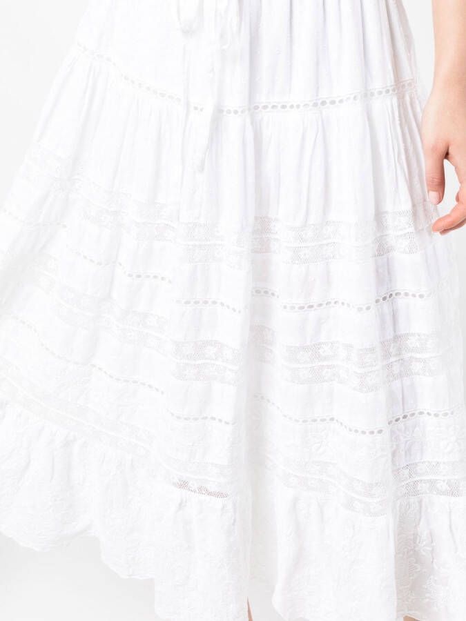 LoveShackFancy Rok van kant Wit