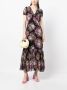 LoveShackFancy Midi-jurk met bloemenprint Zwart - Thumbnail 2
