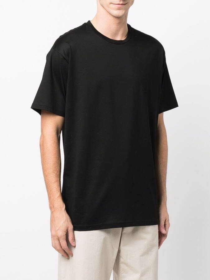 Low Brand T-shirt met ronde hals Zwart