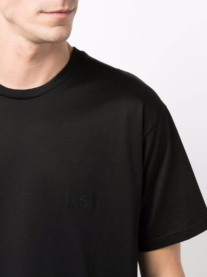 Low Brand T-shirt met ronde hals Zwart