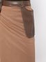 Low Classic Blouse met contrasterend vlak Bruin - Thumbnail 5
