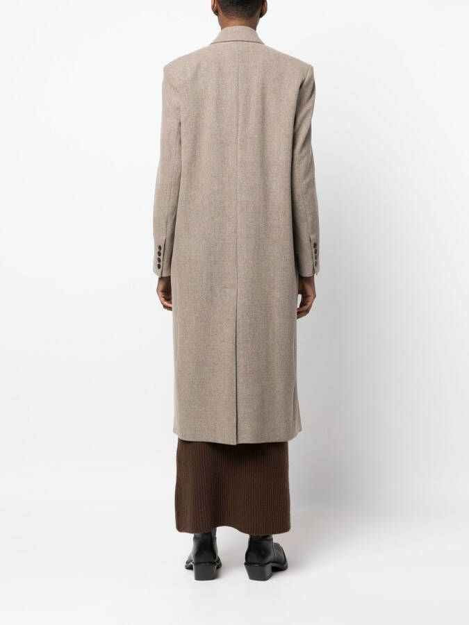 Low Classic Jas met dubbele rij knopen Beige