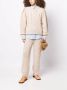 Low Classic Kabelgebreide broek Beige - Thumbnail 2