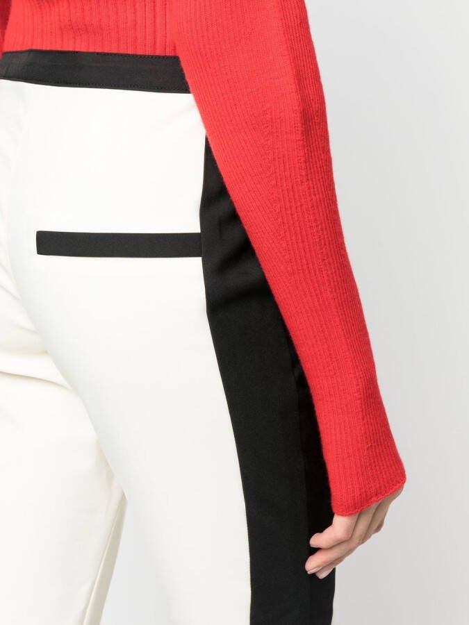 Low Classic Broek met colourblocking Wit