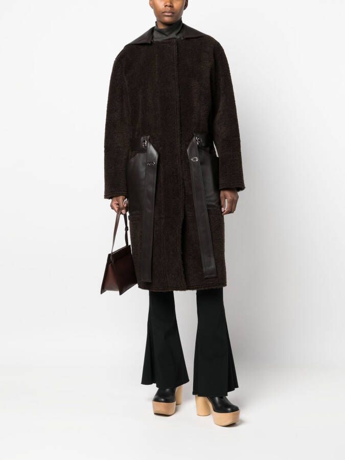 Low Classic Jas van imitatieleer Bruin