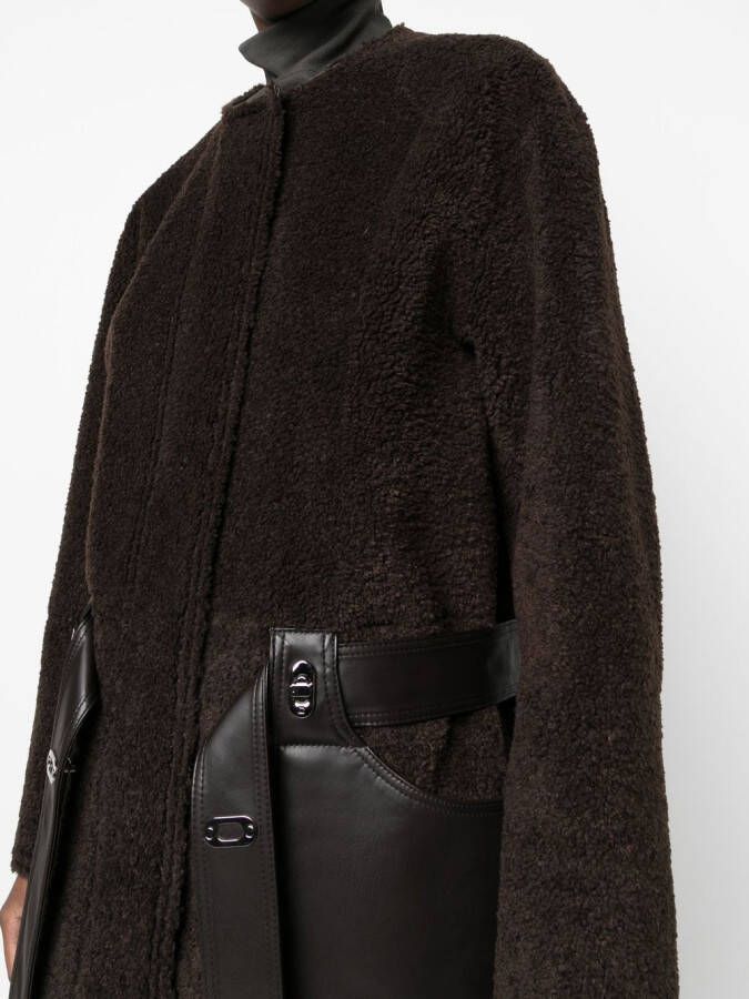 Low Classic Jas van imitatieleer Bruin