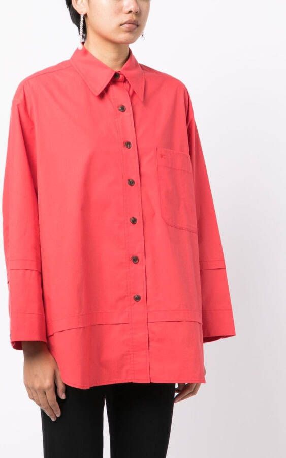 Low Classic Katoenen blouse Roze