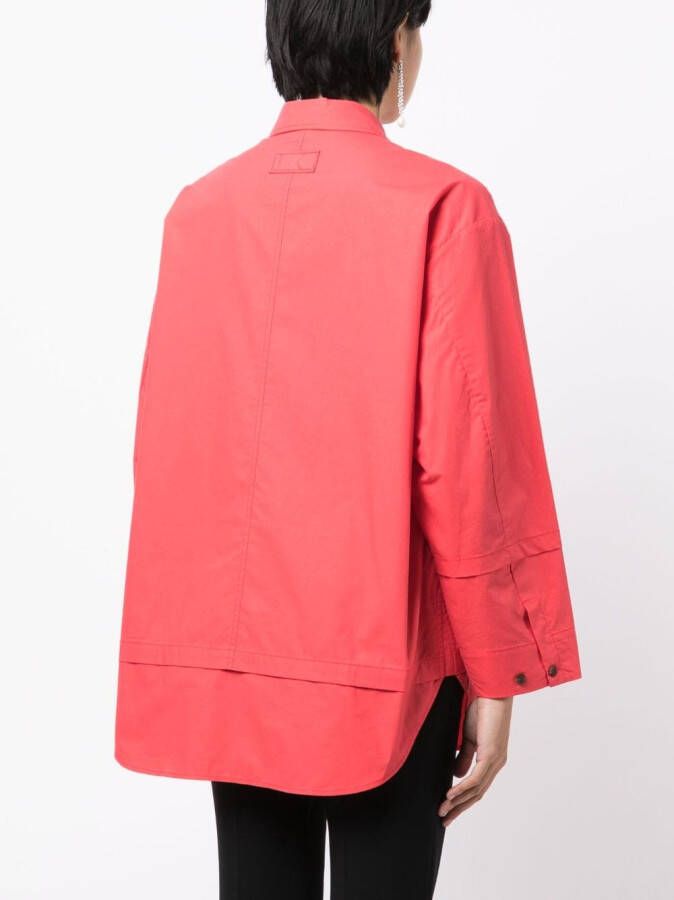 Low Classic Katoenen blouse Roze