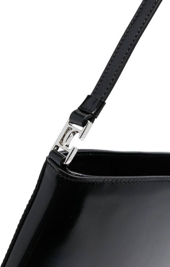 Low Classic Leren schoudertas Zwart