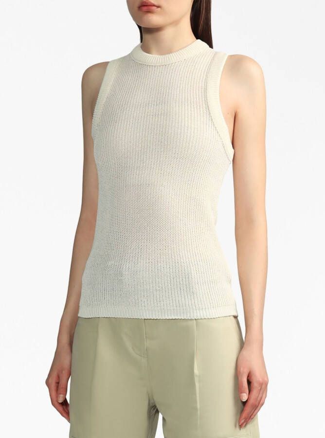 Low Classic Mouwloze top Beige